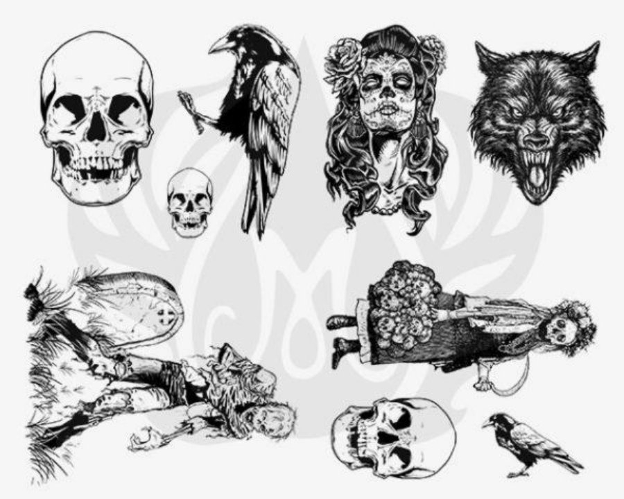 Picture of DESIGNER SILKSCREEN CREEPY (DARK ELEMENTS) DSS-0114