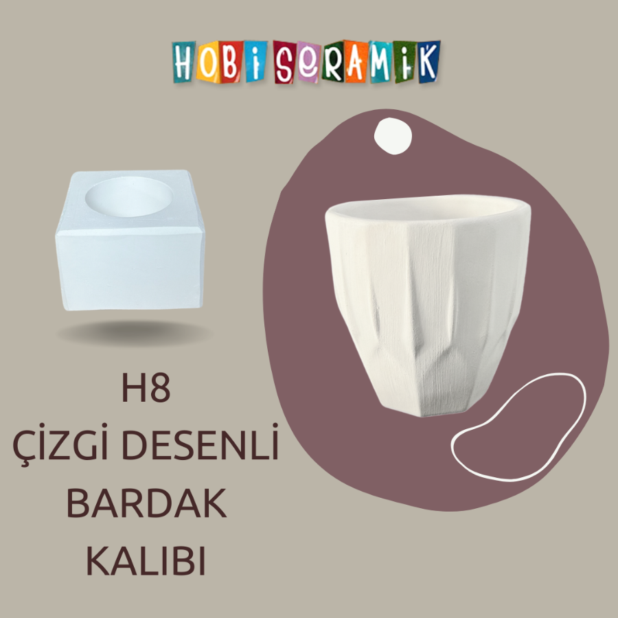 Resim H8 ÇİZGİ DESENLİ BARDAK KALIBI