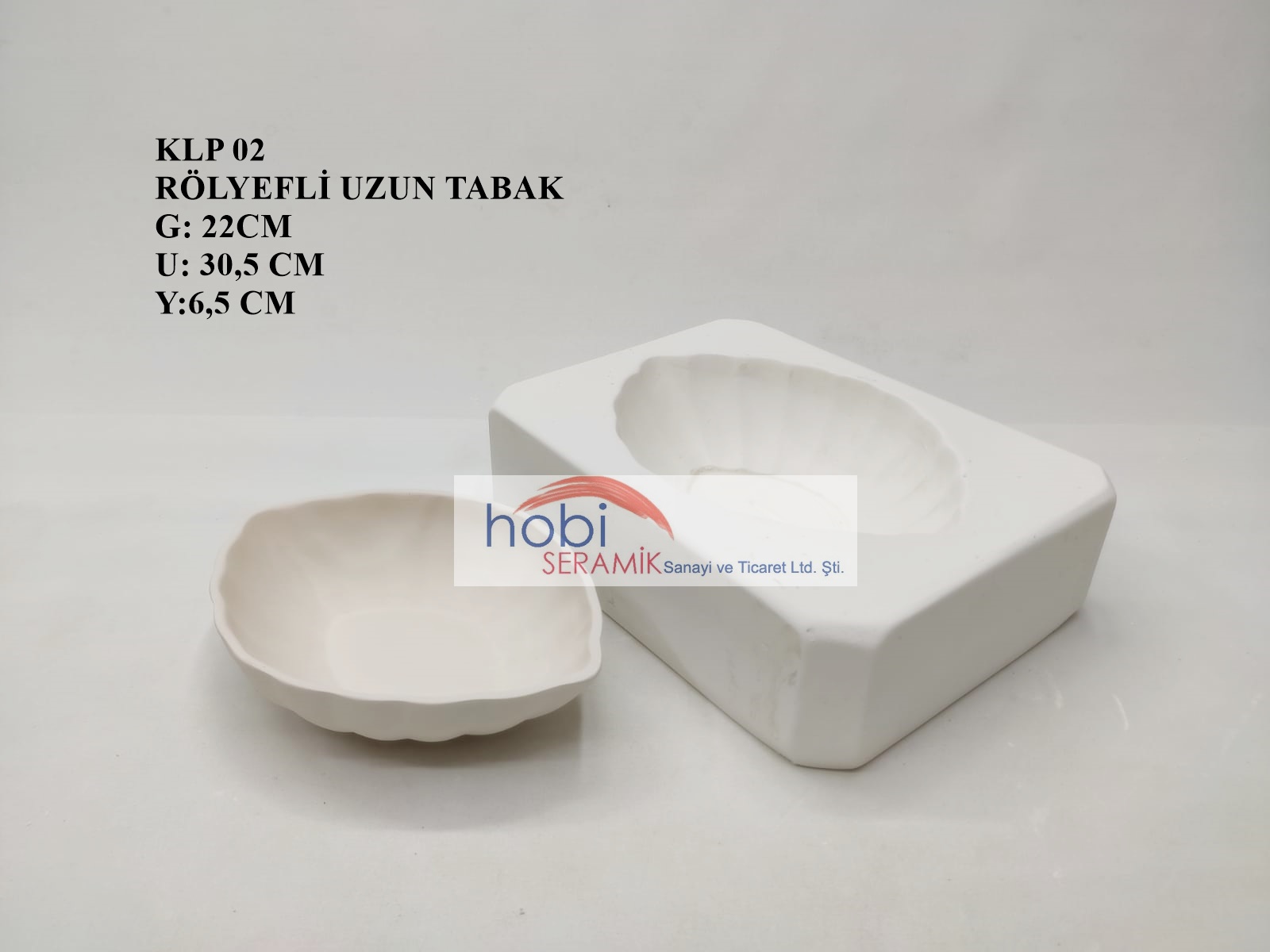 Resim KLP 02 ROLYEFLİ UZUN TABAK