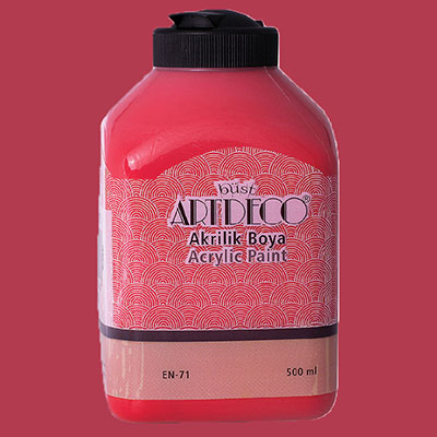 Resim  Artdeco Akrilik Boya 500Ml Kırmızı 3016