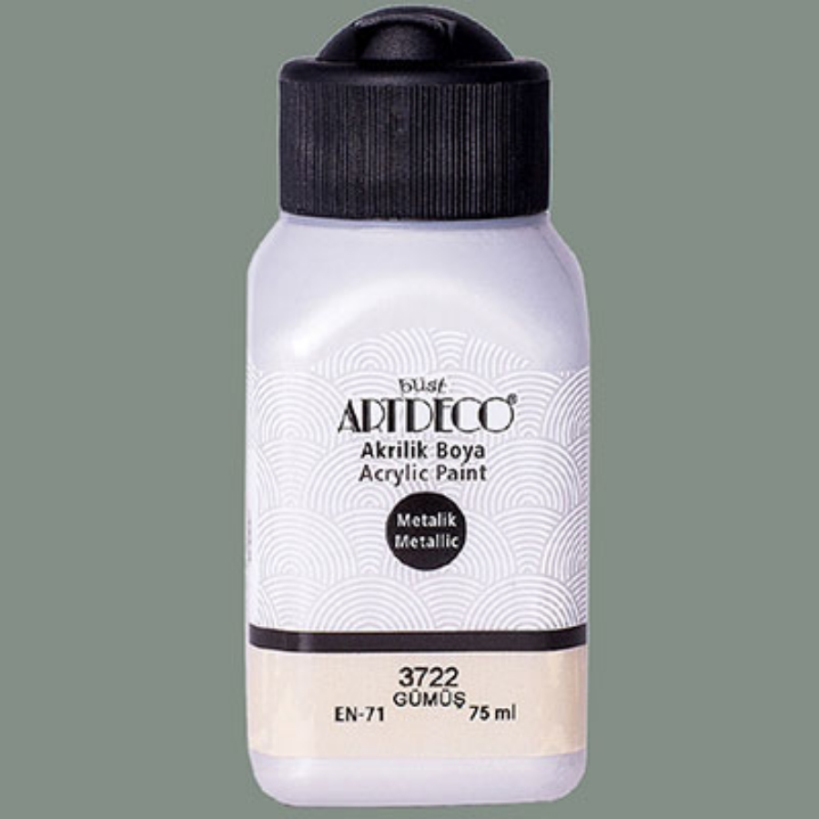 Resim  Artdeco Metalik Akrilik Boya 75Ml Gümüş 3722