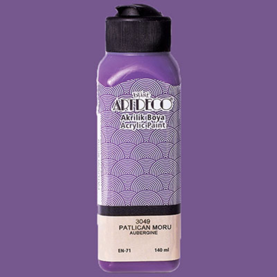 Resim Artdeco Akrilik Boya 140Ml Patlıcan Moru 3049