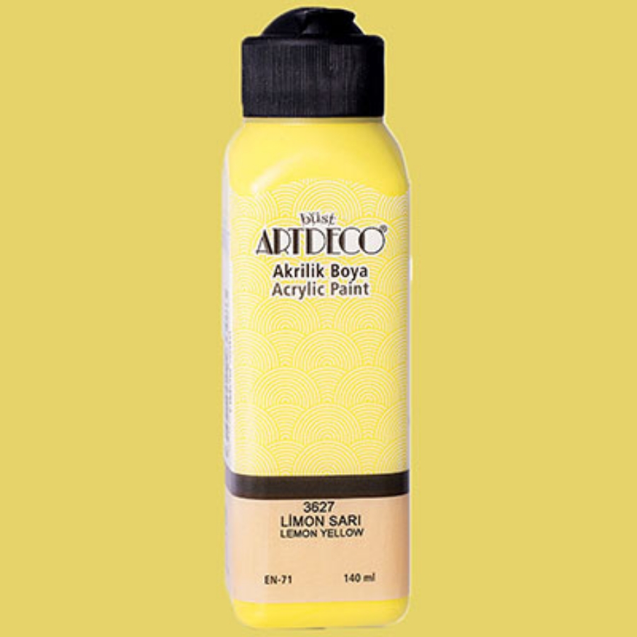 Resim Artdeco Akrilik Boya 140Ml Limon Sarı 3627