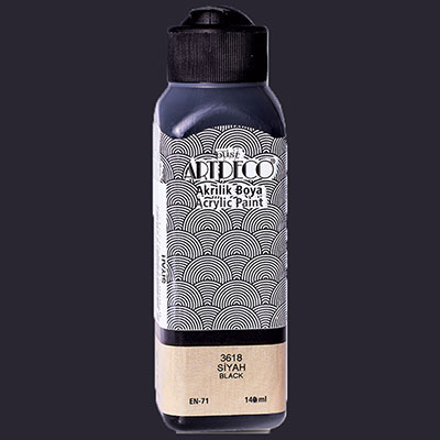 Resim  Artdeco Akrilik Boya 140Ml Siyah 3618